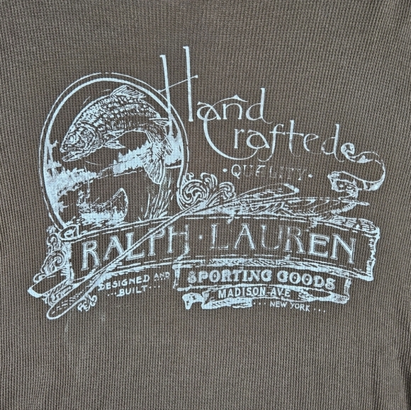 Vintage Polo Ralph Lauren Lightweight Graphic Thermal Shirt / Mens Size Medium - Picture 8 of 11